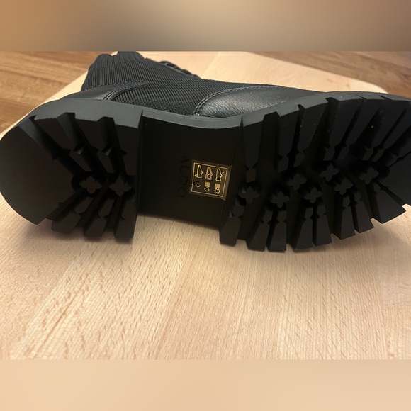 Aldo Black Combat Boots Size 8 - Picture 5 of 7